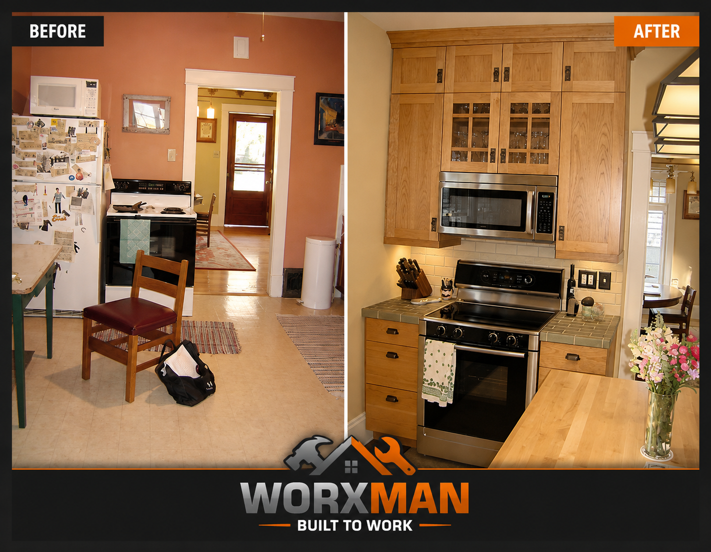Before and after Sugar House kitchen remodel